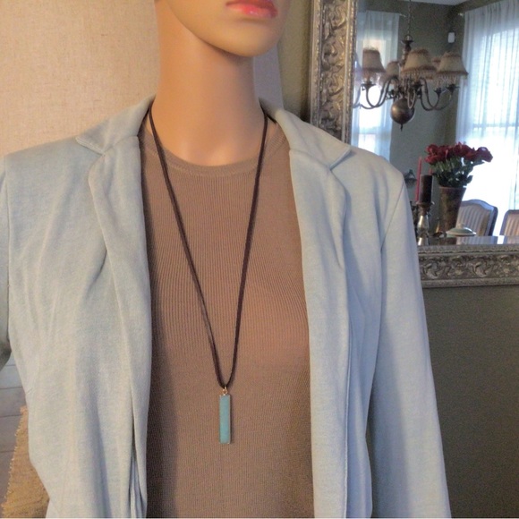 Set of 4 Amazonite Sundance Charm Leather Cord Necklace - Picture 6 of 9